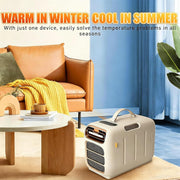 Aire acondicionado portátil de 5121 BTU, refrigeración y calefacción rápidas, deshumidificación, bajo consumo (500 W), 3 velocidades de ventilación