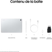 Samsung Galaxy Tab S10 Lite, 10,9", Wi-Fi, 128 Go, Tablette Android, S Pen inclus, Argent, Chargeur secteur rapide 25 W inclus, Version FR