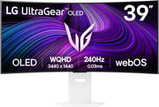 LG Ultragear 39GX90SA-W Monitor Gaming 39" - Panel OLED resolución QHD (3440 x 1440), 1ms 240Hz, DisplayHDR400 True Black, DCI-P3 98.5 por ciento (CIE1976), FreeSync Premium, Compatible con G-Sync