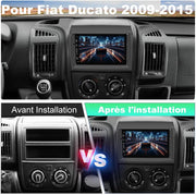 Autorradio Android 13 AWESAFE para Peugeot Boxer II/Citroën Jumper II/Fiat Ducato [2GB+64GB] con CarPlay inalámbrico/Android Auto, pantalla táctil de 7 pulgadas con Wi-Fi/GPS/FM/RDS/DSP, controles en el volante