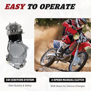 Motor de 4 tiempos CRF50 125CC para Dirt Bike Pitbike, motor monocilíndrico con refrigeración por aire y embrague manual para motocicletas Dirt Bike con arranque a pedal (Kick Start).