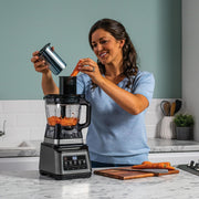 Procesador de alimentos y licuadora 3 en 1 Ninja con 5 programas: Mezclar, Mezcla máxima, Picar, Licuar, Triturar, recipiente de 1,8 L, jarra de 2,1 L, vaso de 700 ml, 1200 W, apto para lavavajillas, Auto-iQ, negro BN800EU
