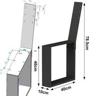 DanDiBo 2X Patas de banco de metal negro con respaldo, conjunto de patas de banco sólido para bricolaje, 96478, estructura de asiento para banco de jardín, base de banco robusta y estable