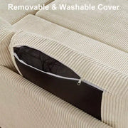 Sofá cama seccional Dyonery de 81", sofá cama en forma de L con chaise longue de almacenamiento reversible, USB, respaldo reclinable
