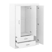 Armario de 3 puertas con estantes y 2 cajones, ropero para ropa 4A - ModernLuxe