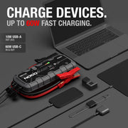 Arrancador de batería de litio UltraSafe 12V NOCO Boost X GBX155 4250A para motores de gasolina de 10,0L y diésel de 8,0L con cables de arranque