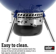 Barbacoa de carbón Weber Master-Touch 14516001, azul océano profundo