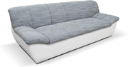 Colección DOMO. Sofá Splash, 3 plazas, sofá, conjunto de tapicería, 232 x 96 x 76 cm (ancho x fondo x alto), blanco-gris