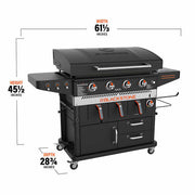 Plancha Blackstone Patio 36 Cabinet con freidora de aire y kit de herramientas de lujo