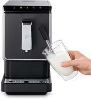 Cafetera automática Tchibo Esperto Latte con función de espumado de leche para Caffè Crema, Espresso y especialidades de café, antracita