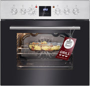 Juego de cocina eléctrica Bomann | Horno empotrable con placa vitrocerámica | Placa de cocina con 4 zonas de cocción | Horno empotrable con 56 l de capacidad | 9 funciones de horno | Placa vitrocerámica con zona para paellera | EHBC 7936 IX