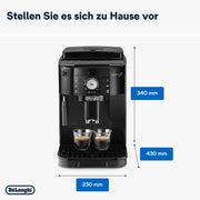 Cafetera superautomática De'Longhi Magnifica S con espumador de leche, espresso y capuchino, panel de control, negro ECAM11.112.B