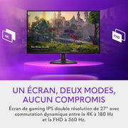 Alienware AW2725QF Monitor Gaming de 27" 4K UHD (3840x2160), 360Hz, Fast IPS, 0.5ms, compatible con NVIDIA G-Sync, 95% DCI-P3, HDR600, Dolby Vision, USB-C, DisplayPort, 2X HDMI, 4X USB, garantía de 3 años