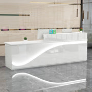Mostrador de ventas, mostrador frontal con cajones con cerradura, mostradores de recepción, mostrador de ventas moderno, mesa de computadora de madera, mostrador de recepción, cajero/salón de belleza/vestíbulo B-Right 160*60*100CM