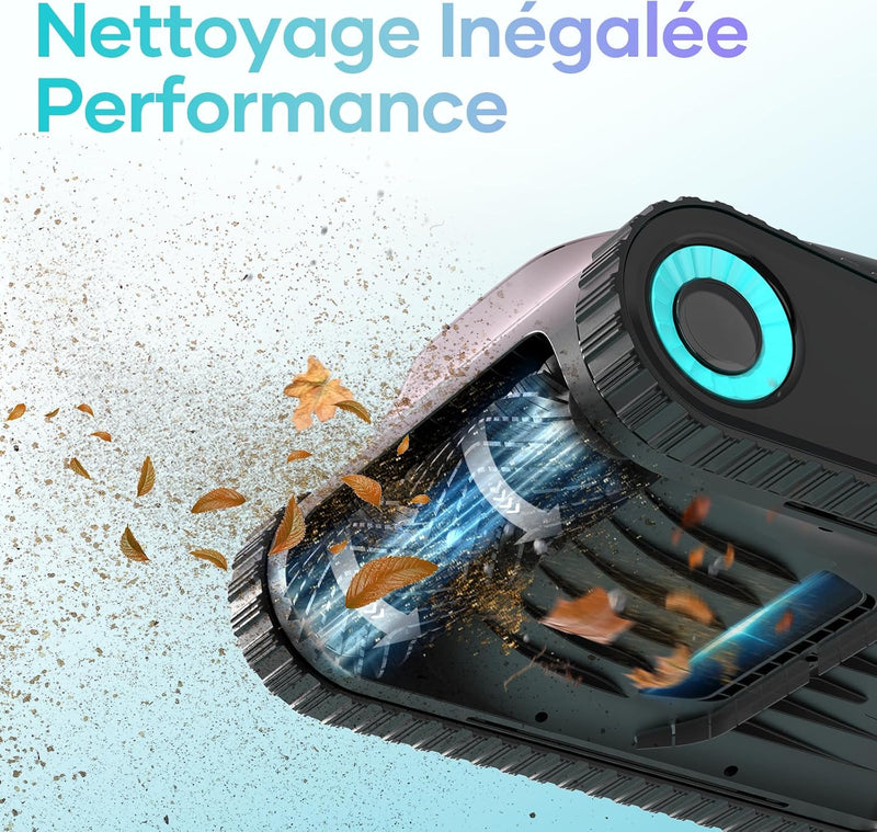 AIPER Robot limpiafondos inalámbrico, robot aspirador para fondo y paredes de piscina, navegación WavePath 2.0, limpieza periódica, 150 minutos de autonomía, para piscinas enterradas de hasta 150 m² (gris)