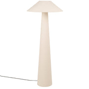 Lámpara de pie de tela efecto borreguito crema, 120 cm, estilo contemporáneo, tela Maisons du monde