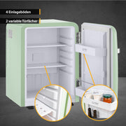 Mininevera silenciosa TZS First Austria | Diseño retro | Capacidad de refrigeración ajustable | Manilla de puerta | Sistema de refrigeración termoeléctrico | 40L | crema