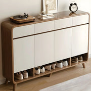 Mueble zapatero moderno de madera para recibidor, tamaño mediano