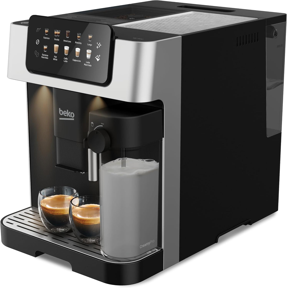 BEKO - Cafetera espresso automática, café en grano o molido, negro