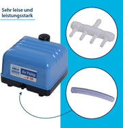 Bomba para filtro/estanque AquaForte DM-22.000 Vario S, 70-200W, altura de elevación 7,5m, regulable con controlador externo. Ideal como bomba para estanques o para arroyos/cascadas.