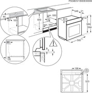 Horno empotrable AEG – Serie 5 Aire caliente circular: resultados de cocción uniformes en 3 niveles – Autolimpieza por pirólisis – 25 programas automáticos – Pantalla táctil LED – Calentamiento rápido – Negro – BPE53516AB