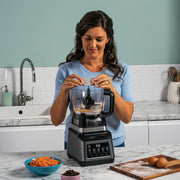 Procesador de alimentos y licuadora 3 en 1 Ninja con 5 programas: Mezclar, Mezcla máxima, Picar, Licuar, Triturar, recipiente de 1,8 L, jarra de 2,1 L, vaso de 700 ml, 1200 W, apto para lavavajillas, Auto-iQ, negro BN800EU
