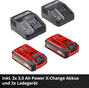 Cortacésped inalámbrico Einhell RASARRO 36/42 Kit Power X-Change (36V, 42 cm de ancho de corte, hasta 725 m², motor sin escobillas, caja colectora de 50L, función de mulching, incl. 2x 5,2Ah + 1x cargador doble)