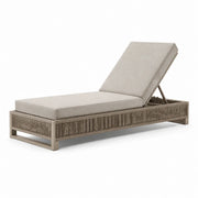 Tumbona de jardín de aluminio con tejido de poliéster ajustable, beige, 200 cm