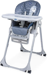 Chicco Trona ajustable Polly Easy para niños de 6 meses a 3 años (15 kg), reclinable, con altura y reposapiés ajustables, 4 ruedas, plegable - Pinguin