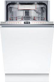 Lavavajillas inteligente Bosch Serie 2 SPV2IKX10E, totalmente integrable, 45 cm de ancho, cesta para cubiertos, secado extra con solo pulsar un botón, InfoLight punto de luz rojo en el suelo, protección AquaStop contra daños por agua, blanco