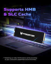 acer Predator GM7 4TB Disco SSD 7400MB/S NVMe PCIe 4.0 M.2 Gen4