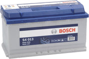 Batería de coche Bosch S4 013 95 Ah - 800 A - Batería de 12 V, Plomo-ácido para vehículos sin sistema Start/Stop, Polaridad izquierda (-) derecha (+), 354 x 175 x 190 mm