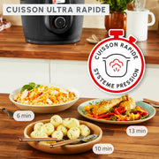 Moulinex Cookeo Wi-Fi 10 en 1, Multicocina, 10 modos de cocción, Cocción a presión, Pasos detallados, CE96G810, Negro