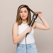 Shark FlexStyle 5 en 1, moldeador de aire y secador de pelo, accesorio rizador Auto-Wrap, cepillo plano, cepillo ovalado, concentrador, difusor, estuche de almacenamiento, sin daños por calor, negro/oro rosa, HD440EU