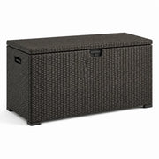 Caja de almacenamiento de polirratán 120x50x60 cm antracita