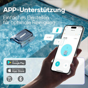 Limpiador de superficie para piscinas AIPER Surfer S1, robot de piscina con batería y energía solar, limpieza de superficie de agua, 20 horas de autonomía, aplicación inteligente, temperatura del agua, ideal para todo tipo de piscinas