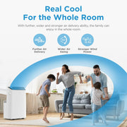 Aire acondicionado portátil Midea Silent Cool 26 Pro WF, 9000 BTU 2,6 kW, refrigeración, ventilación y deshumidificación, tamaño de habitación hasta 88 m³ (33 m²), control por APP/Alexa/Google Home/IFTTT, aire acondicionado móvil con tubo de escape