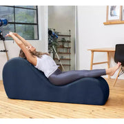 Avana Sleek Chaise Lounge para yoga - Fabricado en EE. UU. - Ideal para estiramientos, relajación, ejercicio y más, 60 pulgadas de largo x 18 pulgadas de ancho x 26 pulgadas de alto, gris claro