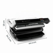 Tefal OptiGrill Elite XL Grill de contacto, 16 programas, pantalla digital, indicador de nivel de cocción, función Grill Boost, acero inoxidable, GC760D12