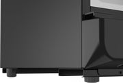 SCHOEPF Refrigerador con puerta de cristal - refrigerador comercial para bebidas - refrigeración por aire forzado - refrigerador con puerta de vidrio - 347 l - 5 estantes de rejilla ajustables - 194,5 cm de altura - GKS350 (Negro)