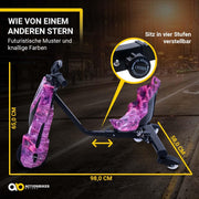 Actionbikes Motors Patinete Eléctrico Infantil para Derrapes | Motor de 𝟐𝟓𝟎 W - Carrito de Derrape 360° - 3 Niveles de Velocidad - Iluminación LED - Asiento Ajustable - Bluetooth - Kart de Derrape - Coche de Derrape (Space Purple)