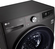 LG F4WV7080, Clase A, lavadora de carga frontal 8 kg, 1400 rpm, AI Direct Drive, Wi-Fi, limpieza profunda con vapor, gran capacidad, TRIPLE A, puerta exterior de cristal templado, 62 x 60 x 85 cm, blanco