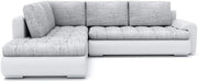 Sofá esquinero Tokio V con función cama. El mejor sofá cama. Sofá rinconera con arcón. Mueble de salón tapizado. Mobiliario (LAWA 09 + Soft 17 Izquierda), 200x75x230
