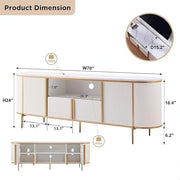Mueble de TV de lujo moderno, centro de entretenimiento, con superficie de mármol sintético