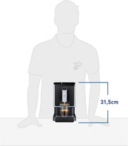 Cafetera automática Tchibo Esperto Pro con función One Touch para Caffè Crema, espresso y especialidades de café con leche, antracita