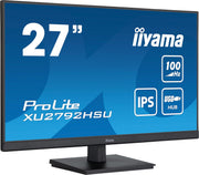 Monitor iiyama Prolite 27" XU2792HSU-B6, Slim, IPS, 1920x1080 @100Hz, 0.4ms, 250 CD/m², HDMI, DisplayPort, concentrador USB, altavoces, TCO, VESA 100x100