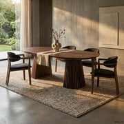 ebuy24 Mesa de comedor ovalada extensible - Tokyo 2 placas adicionales Ø120 a 160/200 cm chapa de roble ahumado mesa redonda mesa de comedor mesa extensible mesa de madera mesa de cocina zona de comedor