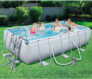Piscinas rectangulares Bestway Power Steel, gris