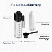De'Longhi Magnifica Evo Next - Cafetera superautomática Perfetto con espumador de leche LatteCrema, 13 bebidas con un solo toque, cafetera para café y capuchino, pantalla táctil a color, titanio (ECAM312.80.SB)