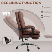 Vinsetto Silla de Oficina Reclinable con Masaje de Vibración y Calor de Microfibra